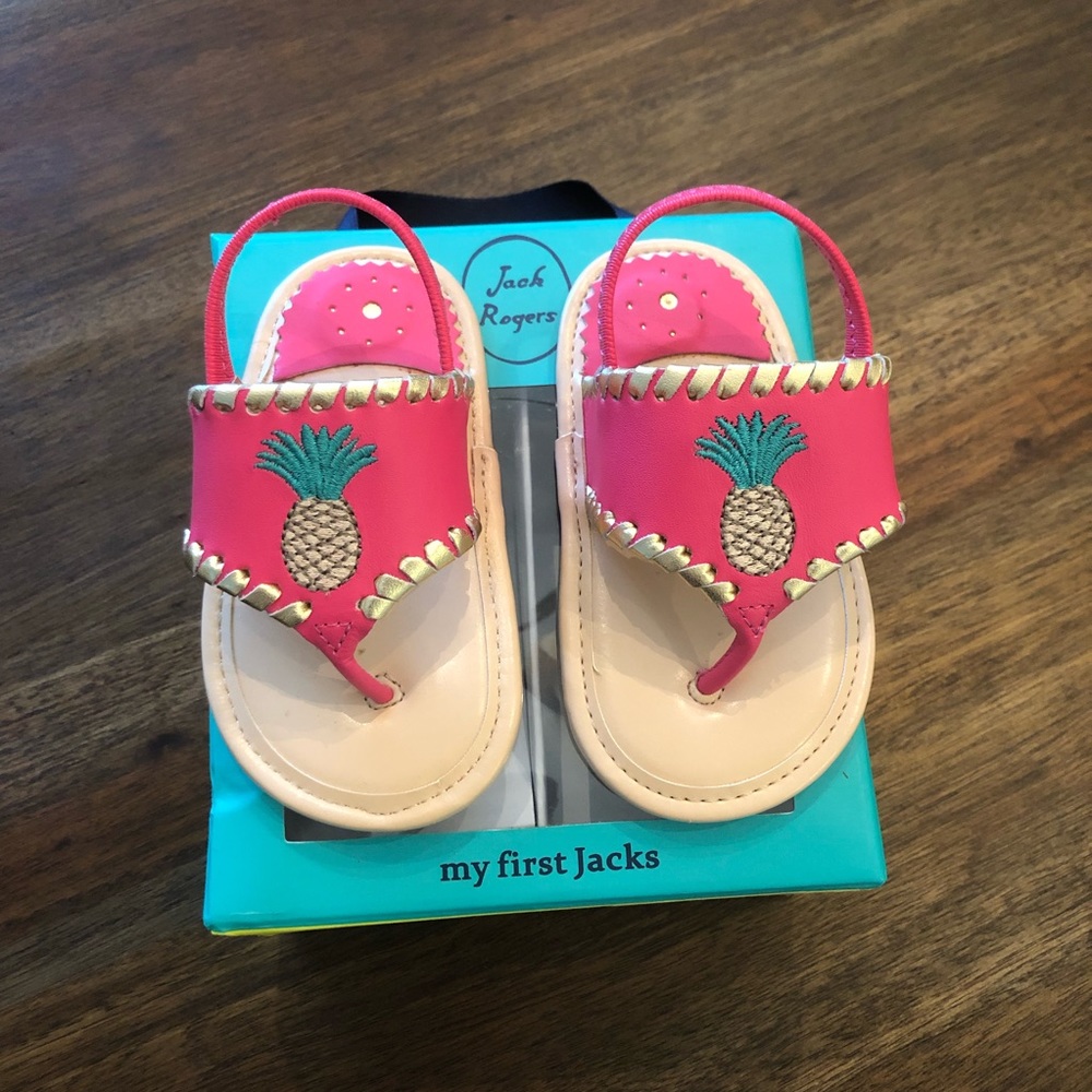 Jack Rogers - Baby Girl Pineapple Sandals (Size 4)